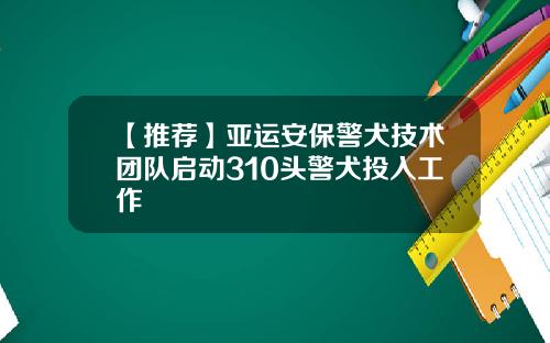 【推荐】亚运安保警犬技术团队启动310头警犬投入工作