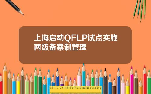 上海启动QFLP试点实施两级备案制管理