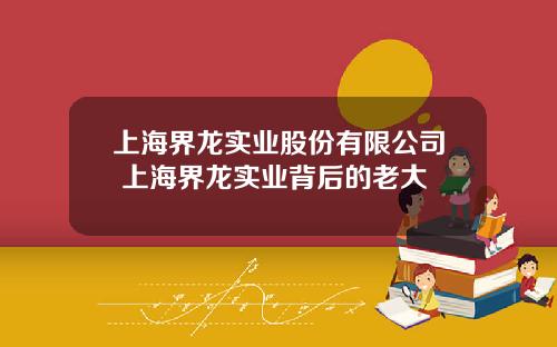 上海界龙实业股份有限公司 上海界龙实业背后的老大