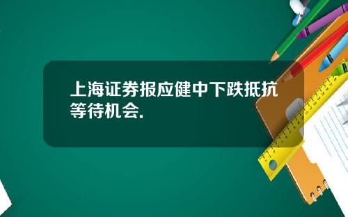 上海证券报应健中下跌抵抗等待机会.