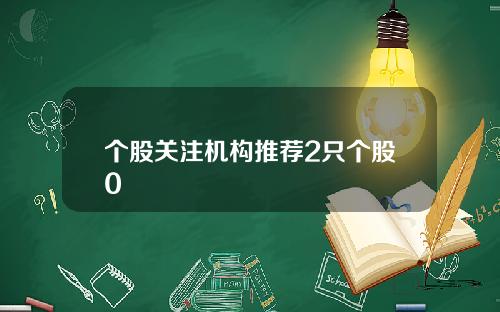 个股关注机构推荐2只个股0