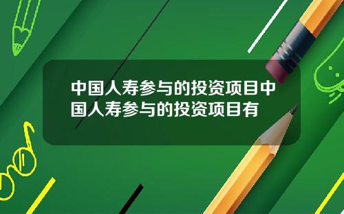 中国人寿参与的投资项目中国人寿参与的投资项目有