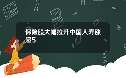 保险股大幅拉升中国人寿涨超5