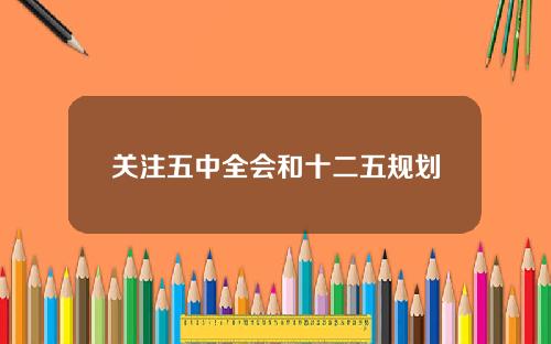 关注五中全会和十二五规划