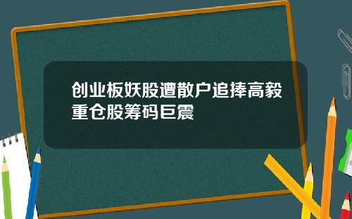 创业板妖股遭散户追捧高毅重仓股筹码巨震