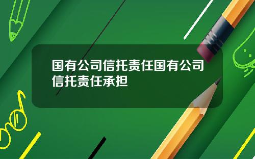 国有公司信托责任国有公司信托责任承担