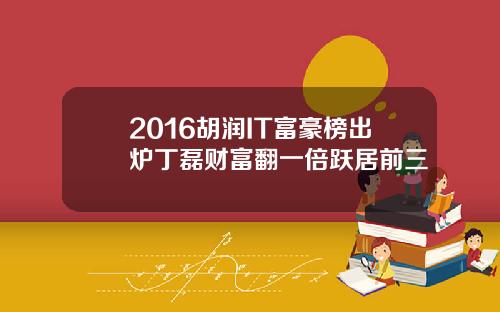 2016胡润IT富豪榜出炉丁磊财富翻一倍跃居前三