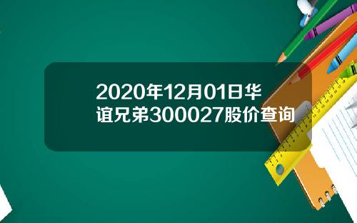 2020年12月01日华谊兄弟300027股价查询