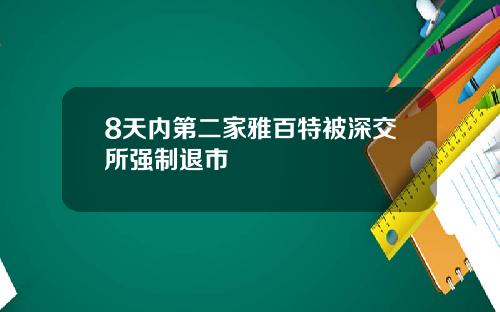 8天内第二家雅百特被深交所强制退市