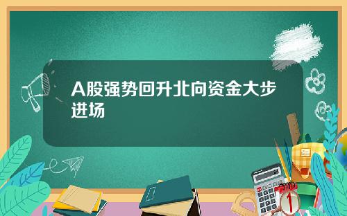 A股强势回升北向资金大步进场