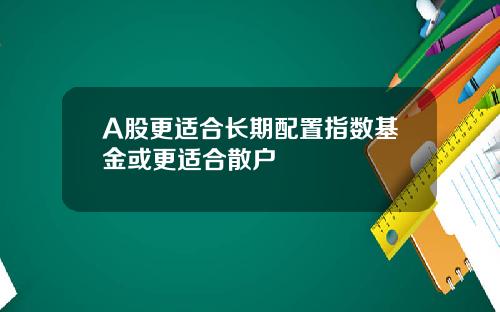 A股更适合长期配置指数基金或更适合散户