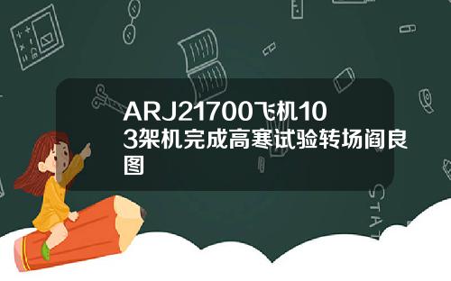 ARJ21700飞机103架机完成高寒试验转场阎良图