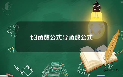 t3函数公式导函数公式