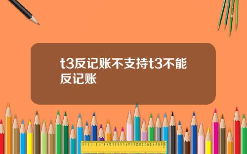 t3反记账不支持t3不能反记账