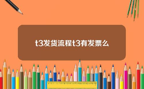 t3发货流程t3有发票么