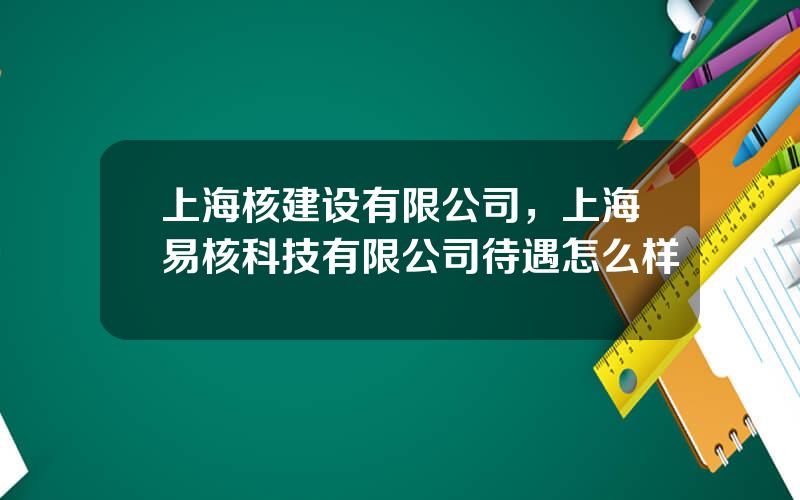 上海核建设有限公司，上海易核科技有限公司待遇怎么样