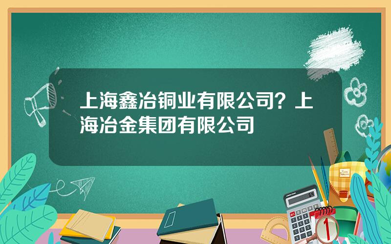 上海鑫冶铜业有限公司？上海冶金集团有限公司