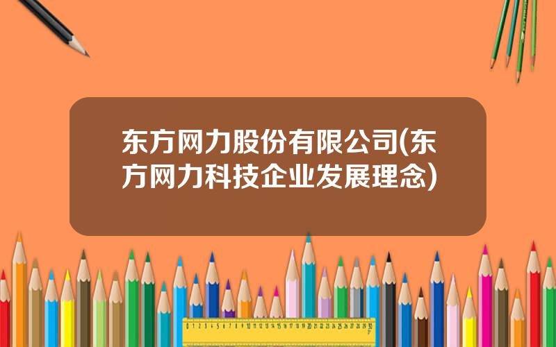 东方网力股份有限公司(东方网力科技企业发展理念)