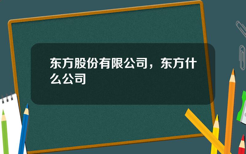 东方股份有限公司，东方什么公司