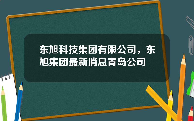 东旭科技集团有限公司，东旭集团最新消息青岛公司