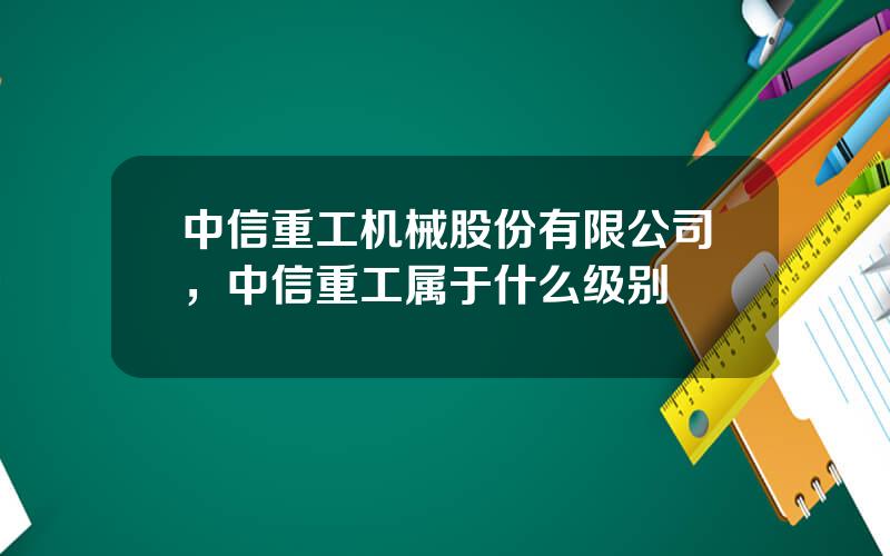 中信重工机械股份有限公司，中信重工属于什么级别