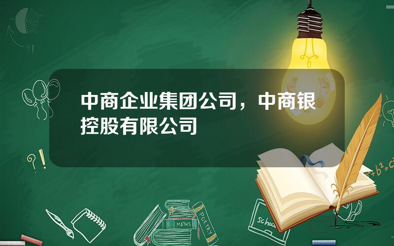 中商企业集团公司，中商银控股有限公司