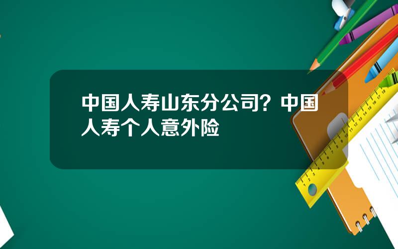 中国人寿山东分公司？中国人寿个人意外险