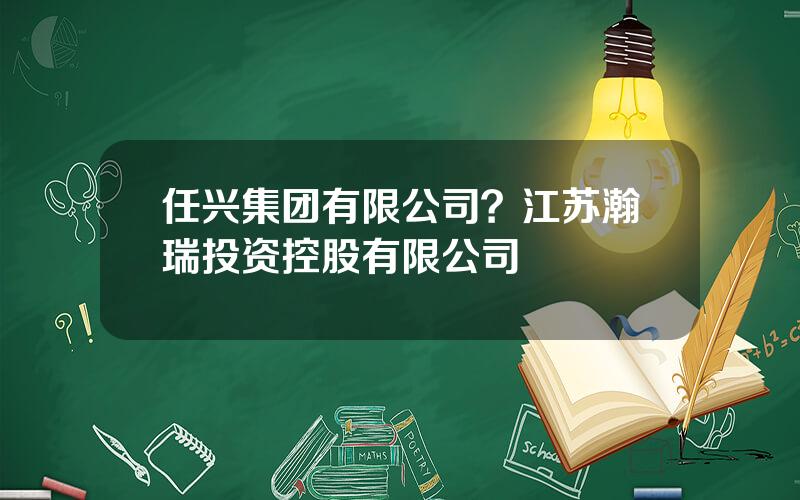 任兴集团有限公司？江苏瀚瑞投资控股有限公司