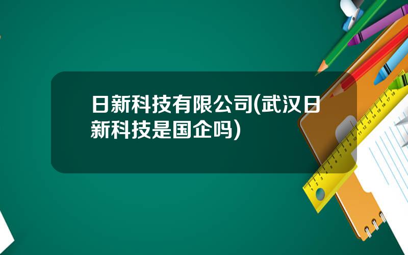 日新科技有限公司(武汉日新科技是国企吗)